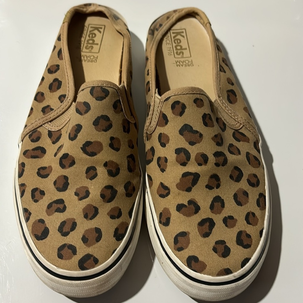 Keds Double Decker Mule Leopard Print size 7